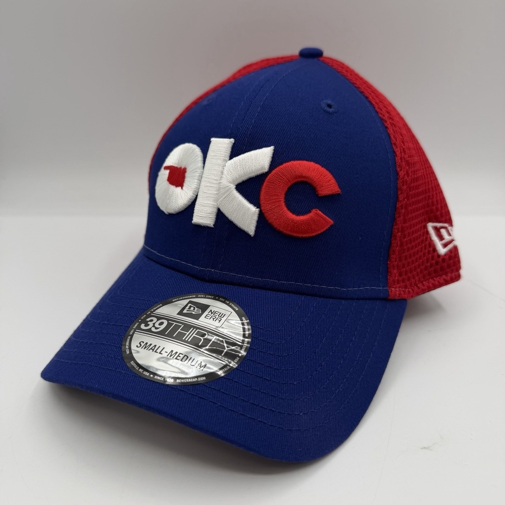 New Era 39Thirty Oklahoma City 89ers Hat Cap Sz S/M Stretch Fit Blue Red MILB